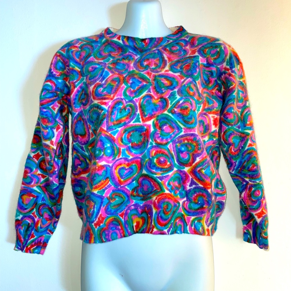 Vintage Victoria Jones Lambs Wool/Angora cropped sweater